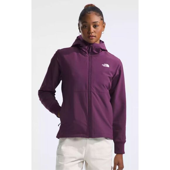 The North Face NWT Shelbe Raschel Zip Front Fleece Lined Hoodie Black Currant Pu - Picture 5 of 6